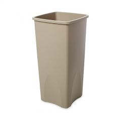RUBBERMAID UNTOUCHABLE SQUARE  WASTE RECEPTACLE 23 GAL BEIGE