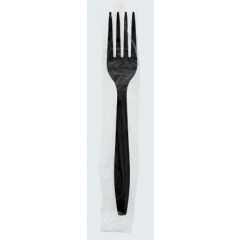 FORK HEAVY WEIGHT POLYSTYRENE  BLACK 1000/CS