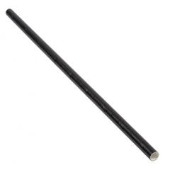 JUMBO STRAW UNWRAPPED 7.75" BLACK 10/500