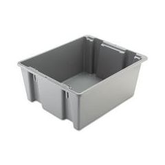 STACK AND NEST PALLETOTE BOX  2.0 CUBIC FOOT GRAY 10/CS