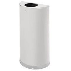 METALLIC HALF ROUND OPEN TOP  STAINLESS STEEL WASTE 