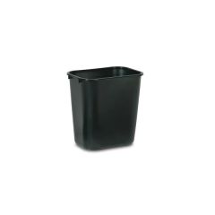 DESKSIDE WASTEBASKET 28 QUART  BLACK 12/CS