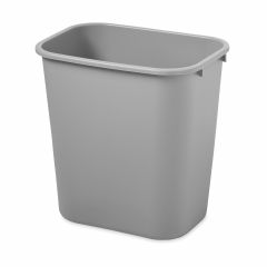 DESKSIDE WASTEBASKET 28 QUART GRAY 12/CS