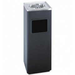 SQUARE ASH N TRASH SANDLESS  URN 3 GAL STAINLESS STEEL 