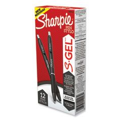 S-GEL PEN .38MM BLACK 12/BX 