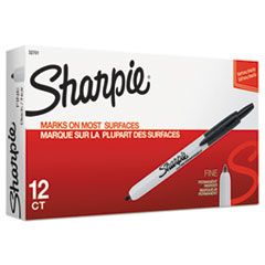 SHARPIE PERMANENT MARKER RETRACTABLE FINE POINT BLACK