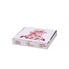 PIZZA BOX 12" WHITE STOCK  PRINT 50/PK