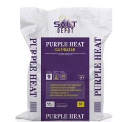 PURPLE HEAT SNOW AND ICE MELT 50LB BAG