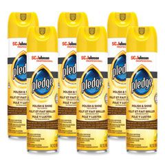 PLEDGE FURNITURE POLISH LEMON  14oz 6/CS