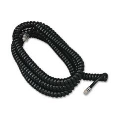 MODULAR PLUG HANDSET COIL CORD 25FT BLACK