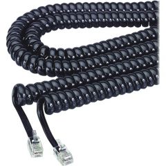 MODULAR PLUG HANDSET COIL CORD 12FT BLACK