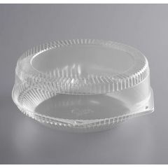 CLEAR HINGED PIE CONTAINER  HIGH DOME LID 10" 100/CS