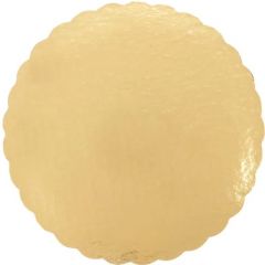 CAKE CIRCLE GOLD SCALLOPED 8"  200/CS