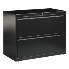 LATERAL FILE CABINET 2 DRAWER  BLACK 