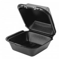 SNAP-IT SANDWICH CONTAINER  FOAM 6X6X3 BLACK 4/125
