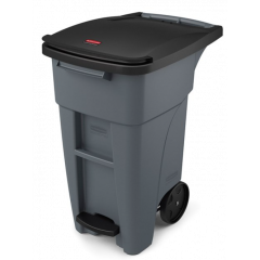 STEP-ON ROLLOUT CONTAINER 32  GAL GRAY 