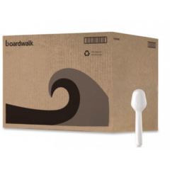 MEDIUMWEIGHT POLYPROPYLENE  TASTING SPOON WHITE 3000/CS