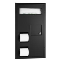 PARTITION MOUNTED TOILET  TISSUE/SEAT COVER 