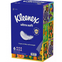 KLEENEX ULTRA SOFT TISSUES  6/PK 