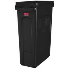 SLIM JIM WASTE CONTAINER VENT 23 GALLON BLACK 4/CS