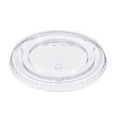 NO SLOT FLAT LID (9,12,20oz) CLEAR 10/100