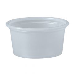 SQUAT PLASTIC SOUFFLE CUP .75oz TRANSLUCENT 10/250