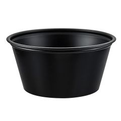 PLASTIC SOUFFLE CUP 3.25oz BLACK 10/250