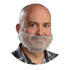 BEARD COVERS WHITE 10/100 
