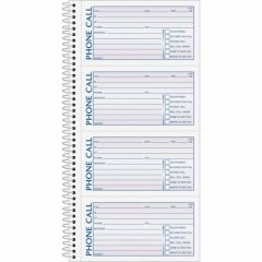 SPIRALBOUND MESSAGE BOOK 2PT CARBONLESS 5X2.75 4FORMS/SHEET