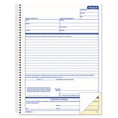 SPIRALBOUND PROPOSAL FORM BOOK  TWO-PART CARBONLESS 11X8.5 