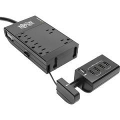 6 OUTLET SURGE PROTECTOR 6FT CORD BLACK HOUSING