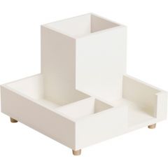 JULIET COMPARTMENT CUP  4.5Hx6Wx6D WHITE