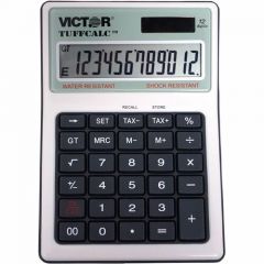 VICTOR TUFFCALC DESKTOP CALCULATOR 12 DIGIT LCD