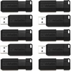 VERBATIM USB FLASH DRIVE PINSTRIP 32 GB 10/PK