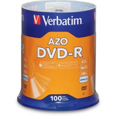 VERBATIM DVD-R DISCS 4.7GB 100/PK