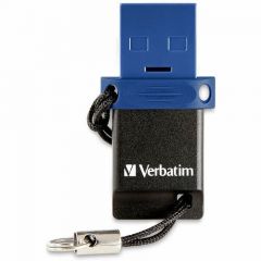 VERBATIM STORE N GO DUAL FLASH DRIVE FOR USB-C 32 GB BLUE