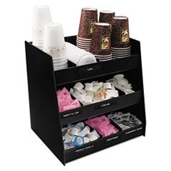 VERTICAL CONDIMENT ORGANIZER 9  -COMP 14.5 x 12 x 15 BLACK