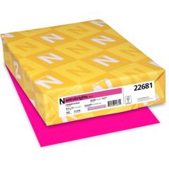 COPY PAPER 24LB 8.5x11 FIREBALL FUCHSIA 500/RM
