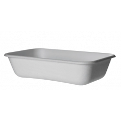 RECTANGULAR WORLDVIEW 32OZ  TRAY WHITE 400/CS 