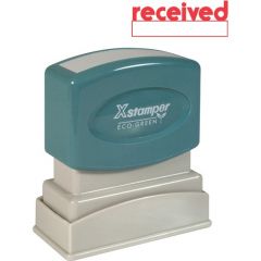 PRE INKED RECEIED WINDOW TITLE STAMP RED