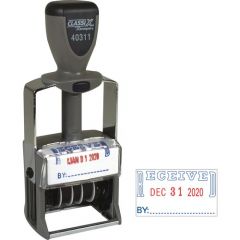 HEAVY DUTY SELF INKING RECEIVED DATE STAMP BLUE RED