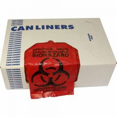 HEALTHCARE LOW DENSITY 24x23 8-10 GALLON 1.30MIL RED 500/CS