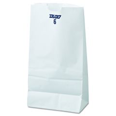#6 PAPER BAG 35lb. WHITE  6"X3.6"X11" 1,000/CS