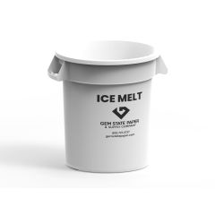 GSP/IMPRINT ICE MELT GATOR  CONTAINER 10 GAL WHITE 6/CS