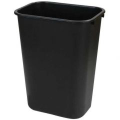 DESKSIDE WASTEBASKET 41 QUART BLACK 12/CS