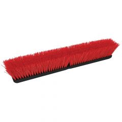 PUSH BROOM HEAVY DUTY  POLYPROPYLENE 24" RED 6/CS