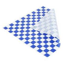 SANDWICH WRAP 12x12 BLUE CHECK 5/1000 NO ADDED PFAS