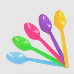 TEASPOON HEAVY WEIGHT  POLYSTYRENE RAINBOW 1000/CS